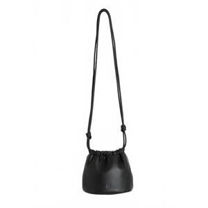 NEW INDI & COLD women's gathered leather bag in black